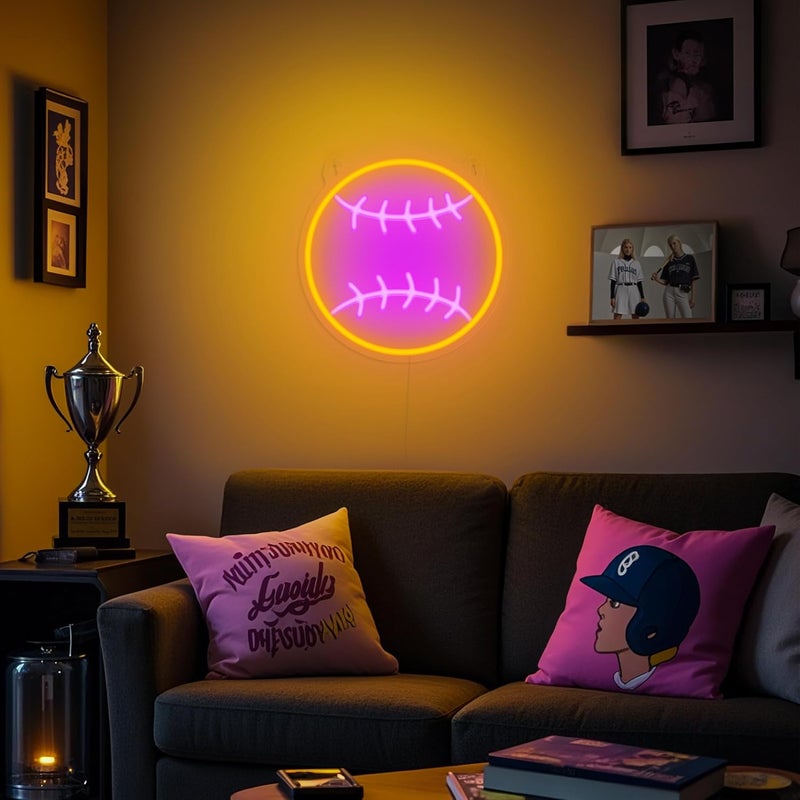 OkiyiD Softball Neon Sign - Dimmable Sport Wall Decor With USB Power, Softball Gifts for Girls 8-12, LED Neon Lights for Girls Cave College Dorm Softball Fan Accessories Stuff - Image 2